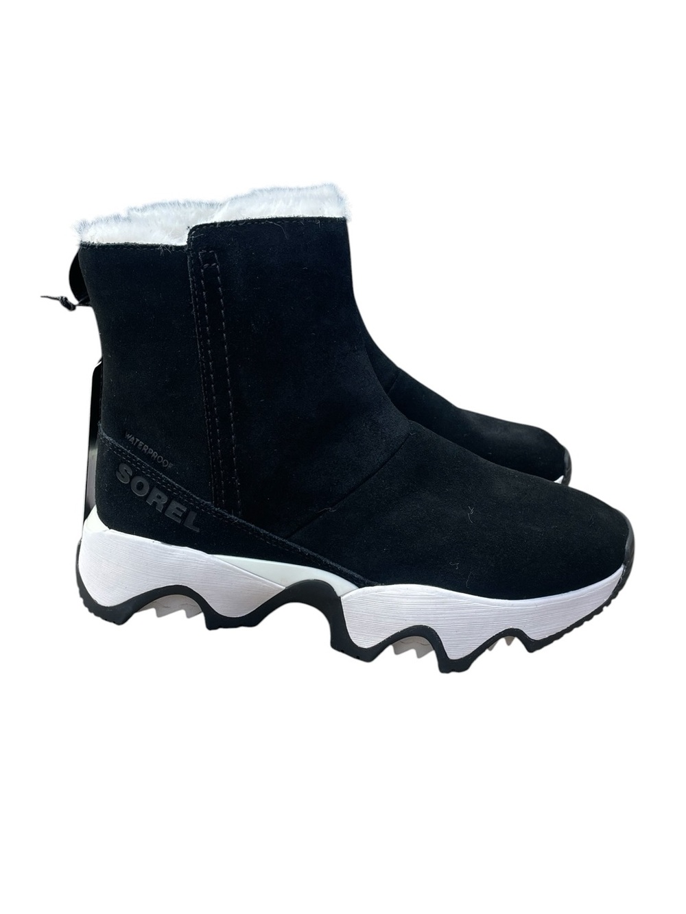SOREL Kinetic Impact Short‎ Boot, Black/White, Women’s, Size 8, NWT